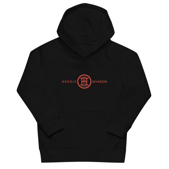 Heroic Invasion Youth Black Classic Hoodie - Red Logo