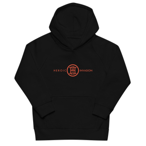 Heroic Invasion Youth Black Classic Hoodie - Red Logo