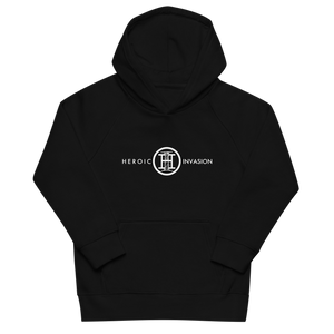 Heroic Invasion Youth Black Classic Hoodie - White Logo